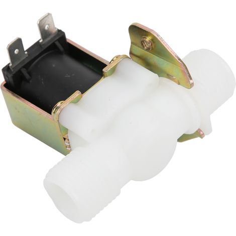 Électrovanne normalement fermée G1/2 12V DC pour distributeur d'eau, soupape électromagnétique 4 points, raccord fileté, alimentation basse tension, usage domestique ou machine à boissons. (1/5)