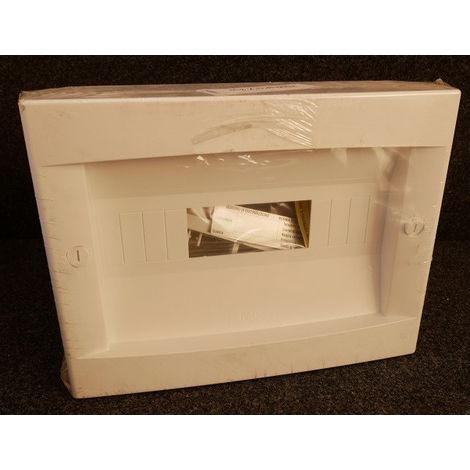 Coffret de distribution étanche 1x12M saillie blanc 250x326x108mm sans porte avec bornier terre IP40 (1/2)