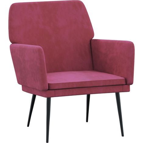 Sessel Weinrot 62x79x79 cm Samt vidaXL