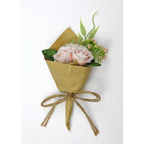 Linea Due Elle Cono Carta Bouquet con Rose Cipria