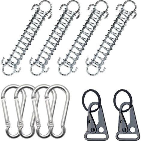 Trampolin-Federschlaufen, Spannfedern, 10 Stück Federspanner, Stahlfedern für Zeltseilschlaufen, Zeltfederschlaufen-Set, Campingzubehör (1/4)