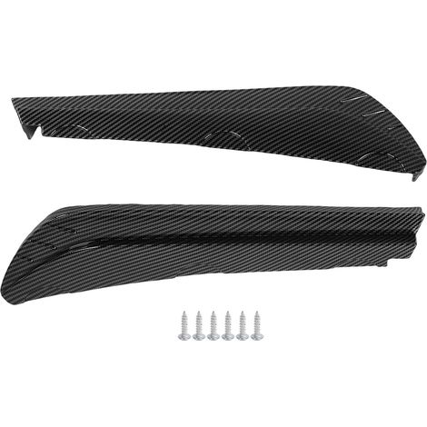 2 difusores/alerones universales de ABS de 40 cm con diseño de fibra de carbono - Protector divisor tipo cola de pato - Para parachoques trasero y anticolisión - Instalación manual (1/5)