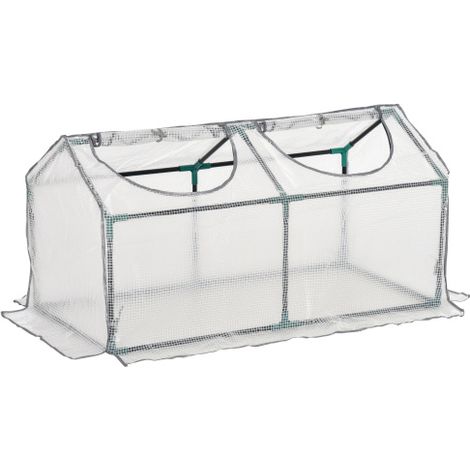 Portable Mini Greenhouse for Garden and Backyard-Zippered Flower Planter for Tomatoes and Vegetables,120 x 60 x 60 cm,White