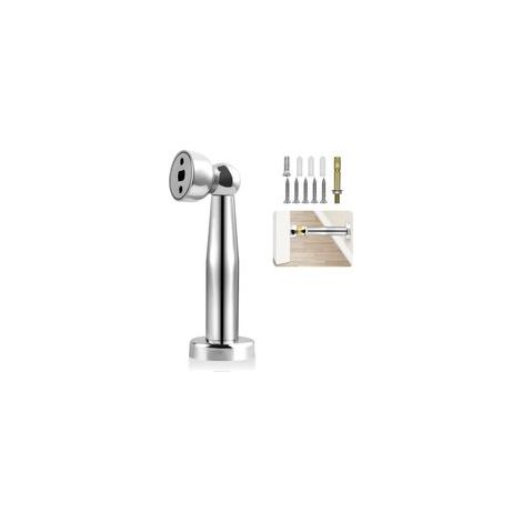 Fermaporta magnetico BRAVIX cromato in acciaio inox - Altezza 18,5 cm - Fermaporta resistente - Confezione da 1