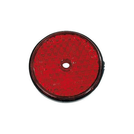 Catadioptre rouge à visser 60 mm – Fixation par trou central – Signalisation arrière pour visibilité optimale – Conditions de faible luminosité – CEA