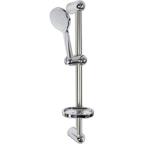 Set Saliscendi Doccia Cromato con Soffione 8 cm e Tubo 180 cm 69135
