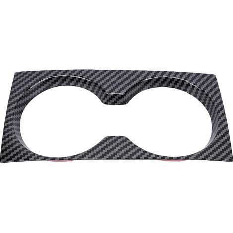 Black Carbon Fiber Cup Holder Panel Trim, Compatible with 2020 Model 3 with Glossy Console Cover (1/5)