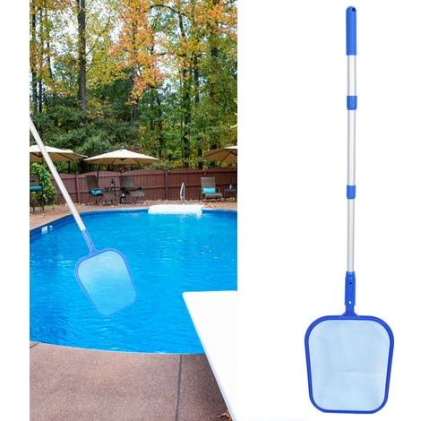 Pool Skimmer Net with 3-Section Telescopic Pole - Leaf Rake and Cleaning Net (1/5)