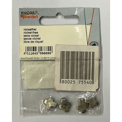 KNORR PRANDELL - CROCE DI METALLO 12X11MM COLORE ARGENTO 4 PZ