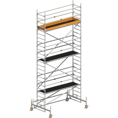 Layher Rollgerüst Uni Standard P2 mit Uni Telegeländer 7,35m AH (1/3)