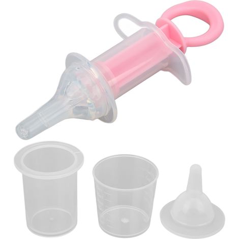 Robuster Silikon-Spender für Tabletten und flüssige Medikamente für Hunde, Katzen und Kleintiere (rosa) (1/5)