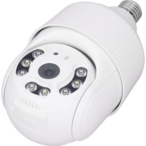 Caméra de Surveillance WiFi 360° IP66 Étanche Intérieur Extérieur, Caméra HD Sans Fil pour Maison, Alimentation 100-240V (1/5)