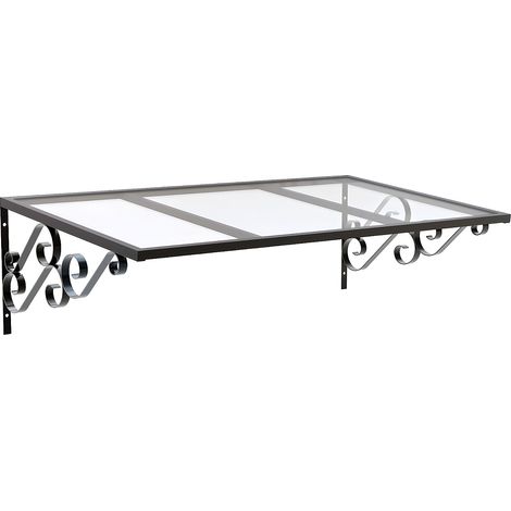 Pensilina stile di charme AMBAN in alluminio - 150x80 cm