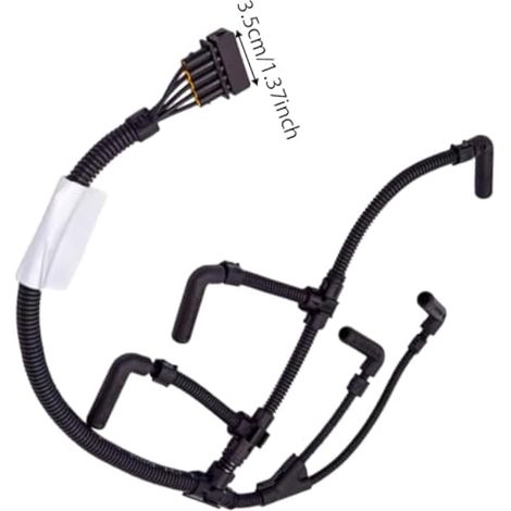 Faisceau de câblage pour bougies de préchauffage en plastique compatible avec VW California T4 Camper Transporter T4 Bus châssis-plateforme 2.5 TDI 1998-2003 074972095B (1/3)