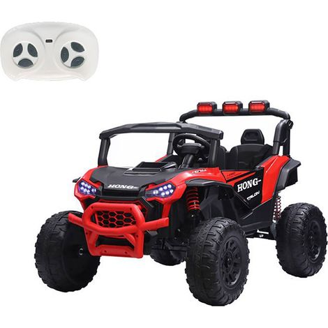 Macchina Elettrica per Bambini Buggy Safari 2 Motori da 35W con Telecomando Luci e Suoni Rosso (1/5)