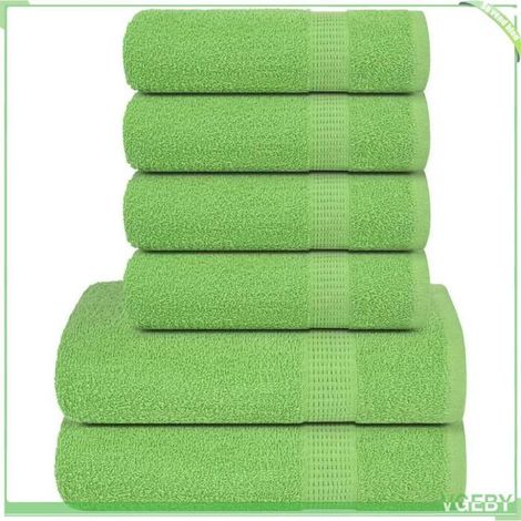 Ensemble de serviettes 6 pièces - 137093 - 360 g/m² - 100% coton - vert pomme (1/5)
