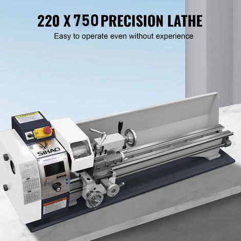 SIHAO Metal Lathe 220x750mm Precision Small Metal Lathe 1500W brushless