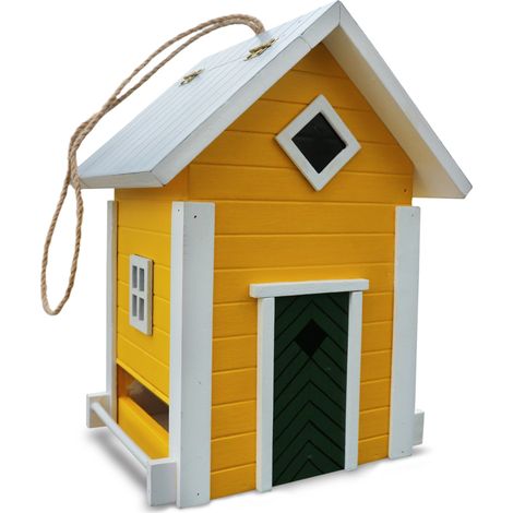 HABAU Futterhaus ""Schweden"", Gelb-Weiß, 18,5 x 16,5 x 25 cm (1/4)