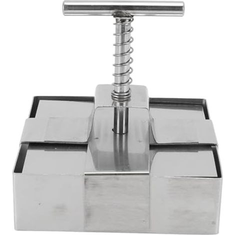 Emporte-pièce carré à piston en acier inoxydable pour argile et gâteau DIY (L) (1/5)