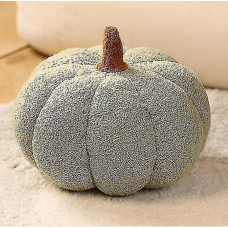 Dekoratives Plüschkürbiskissen, Halloween-Kürbis-Plüschtier, 3D-Kürbiskissen für die Heimdekoration – 28 cm – Hellgrün (1/5)