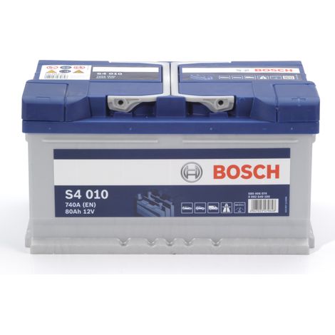 Bosch – Batterie de démarrage voiture 12V 80Ah 740A – Technologie classique CA/CA – Polarité + à droite – Non compatible Start-Stop