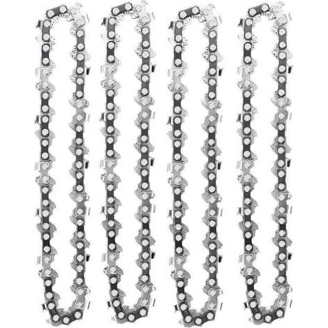 4 Pièces Chaîne de Tronçonneuse 4 Pouces 1/4″ pour Mini Tronçonneuses Électriques Sans Fil – 28 Maillons – 10 cm (1/5)