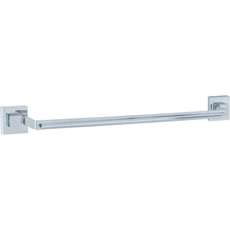 Uno Quadro Wandhandtuchhalter, Vacuum-Loc®-Montage ohne Bohren, verstellbar, Tragkraft bis zu 33 kg, Edelstahl, 60,5 x 6 x 7 cm, Silber