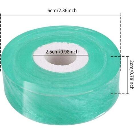 QORVA-Greffage Ruban, 2 Pièces 2cm100M Rubans de Greffage, Pepiniere Greffage Ruban Etirable Auto Adhesive Biodegradables, Greffe Ruban Adhésif sans Danger et respectueux de l'environnement (Vert) (1/3)