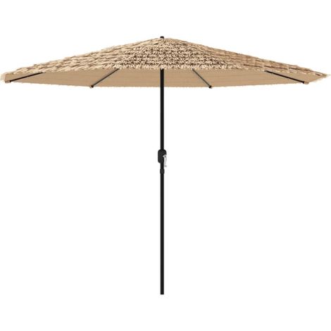 Sonnenschirm mit LED und Stahlmast Braun 388x388x248 cm vidaXL (1/5)