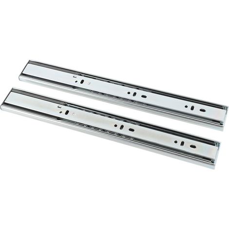 Glissières à tiroir latérales 14 pouces montage côté amortisseur double ressort acier laminé à froid coulissant silencieux rails suspendus latéraux pour maison (1/5)