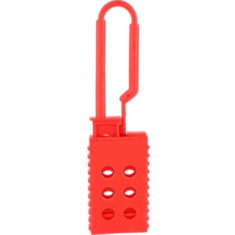 Ortviai Hasp de sécurité isolée avec 6 trous pour équipements industriels rouge 4.55 x 15.7 cm (1/3)