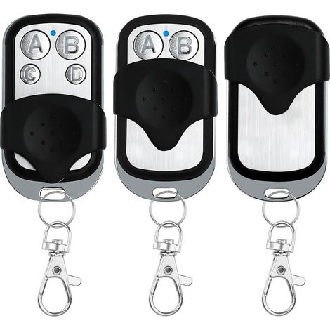 3Pcs Telecomando Universale Portale, 433,92 MHz Telecomando Garage Wireless a 4 Pulsanti, Bip Portale la Copertura Universale Porta Scorrevole Chiave per la Porta del Garage Elettrico (1/5)