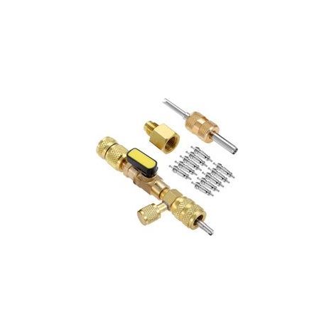 Extracteur de noyau de valve en laiton1/4 et 5/16 – Compatible R12 R22 R410A – Installation sans vidange de réfrigérant (1/5)