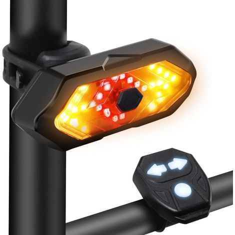 Intelligentes Rücklicht für Fahrräder, USB-wiederaufladbares Induktionsbremslicht, IPx6 wasserdicht, automatische Ein-/Ausschaltfunktion, 4 LED-Beleuchtungsmodi. (1/5)