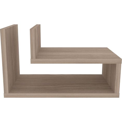 Table de chevet suspendue effet bois ISADORA