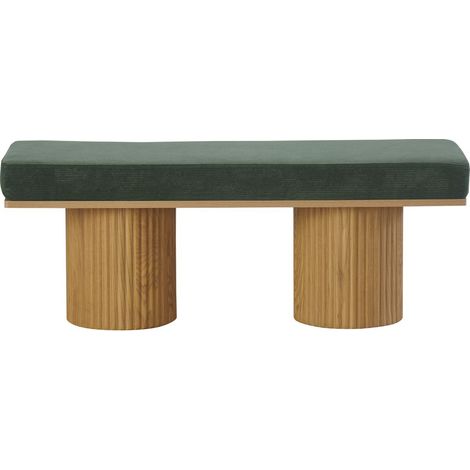 Banc en velours côtelé vert kaki - Mahe (1/5)