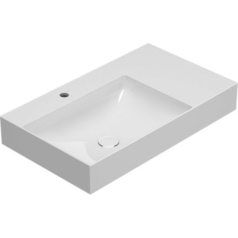 Lavabo in ceramica 80x47 cm Globo T-EDGE B6R80SBI Bianco - Ceramica (1/4)