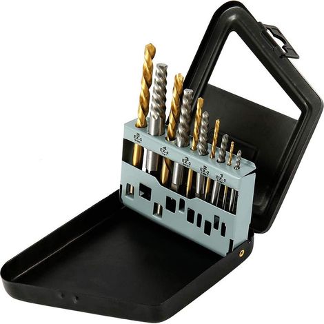 EASYCOMFORT 10PCS Extracteur de vis endommagées -Tête Unique, Extracteur pour extraire goujons/vis cassées, Forets Solide et durable avec Boîte Anti Choc (1/5)