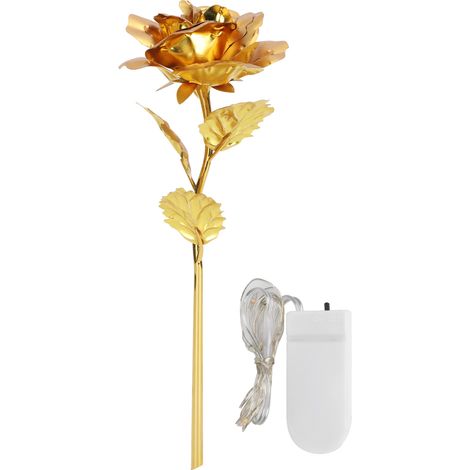 Gold Foil Rose Valentine's Day Gift Lighting Last Forever Love Girlfriends Wives Wedding DecorGold (1/5)
