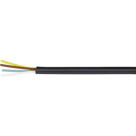 Kash 70I127 Câble téléphone LiYY 4 x 0.04 mm² noir 20 m S113451 (1/2)