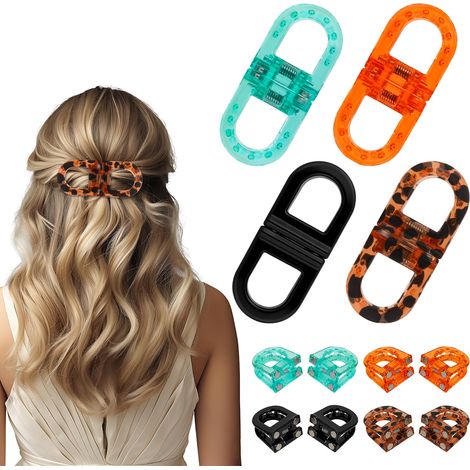 magnetische Haarspangen für Damen – Starke, rutschfeste, knitterfreie 2-in-1-Haarspangen, sanft zu allen Haartypen (1/5)