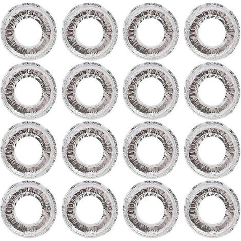 50 couvre-brûleurs ronds en aluminium, résistants à l'huile, pour four à gaz-23X23X0.3cm-Silver (1/3)
