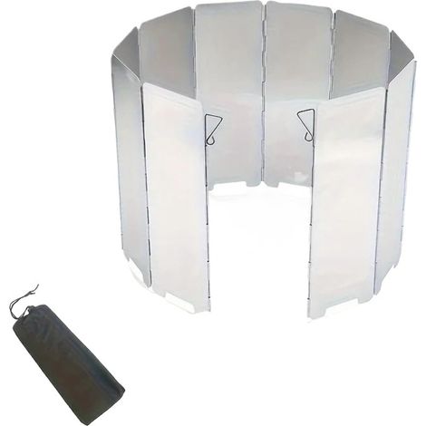 Windschutz für Campingkocher, faltbarer Windschutz für 10-Flammen-Gaskocher, Aluminiumlegierung, für Outdoor-Camping