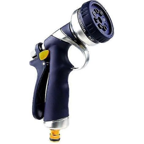 Garden Hose Spray Gun With 8 Adjustable Patterns, Heavy Duty Metal Hose Pipe Spray Gun Zinc Alloy High Pressure Spray Nozzle Perfect For Car And Pet (1/5)