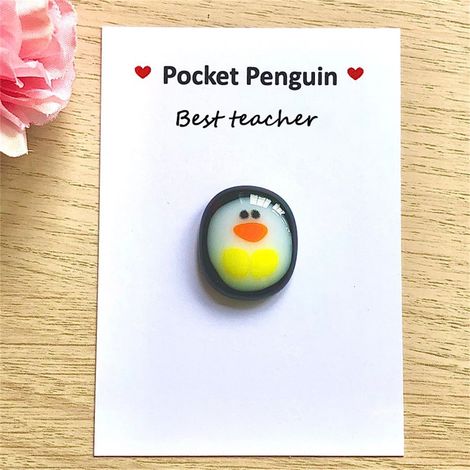 Penguin - Ornament De Décoration En Verre - Pour Fête Des Amoureux Mariage Anniversaire - 1 Pièce