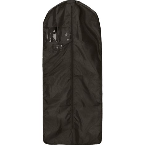Funda de vestidos y trajes largos con ventrana transparente en tejido Oxford ATELIER VALENTO  Negro
