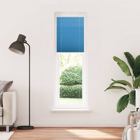 Maison Exclusive - Estor Plisado azul 65x200 cm Tela Ancho 64,4 c