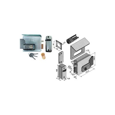 ELETTROSERRATURA PER CANCELLI CON TETTO 331  mm.50 SX (33150502)    WELKA