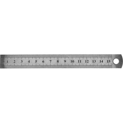 Règle en métal inoxydable de 15 cm (6 pouces), outil de mesure (1/5)