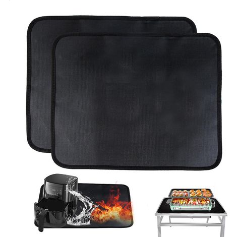 2 Tapis Protege Plan de Travail Cuisine, Chaleur de Comptoir tapis ignifuge, Protection Plan de Travail Cuisine - Tapis Isolant Thermique, Tapis Machine à Café, Protection Air Fryer 30 x 45 cm (1/5)